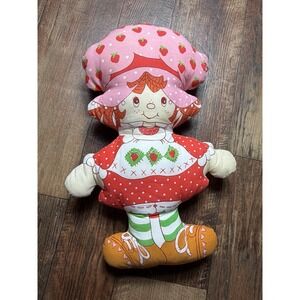 Vintage Strawberry Shortcake Pillow Doll Cut Sew Fabric Panel Stuffed Plush
